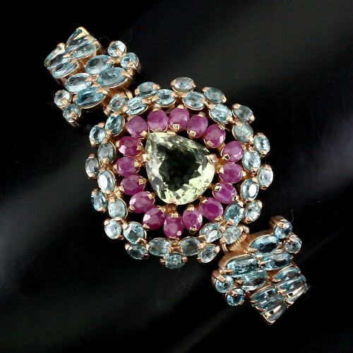 Armband Rubine Zirkone Prasiolith zertifiziert