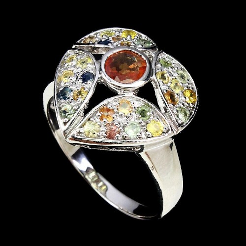 Ring Herz Größe 18,5 Songea Saphire 925