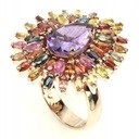 Schöner Ring Amethyste Saphire Größe 15