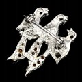 Brosche Silber Opale 925 natürliche Vogel Saphire
