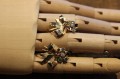 Goldohrringe Saphire Diamanten zertifiziert