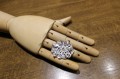 Brosche Periodite (Olivin) Saphir Pfau 925 Silber