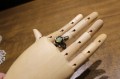 Ring Opal Granat 925 Größe 17 Tintenfisch