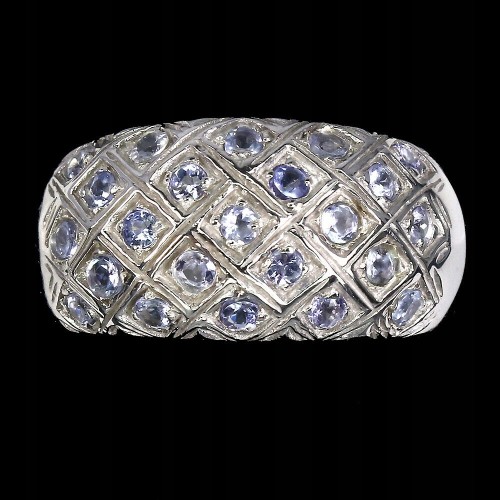 Natur Ring 925 Silber Tansanit Größe 15,5 3