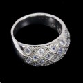 Natur Ring 925 Silber Tansanit Größe 15,5 3