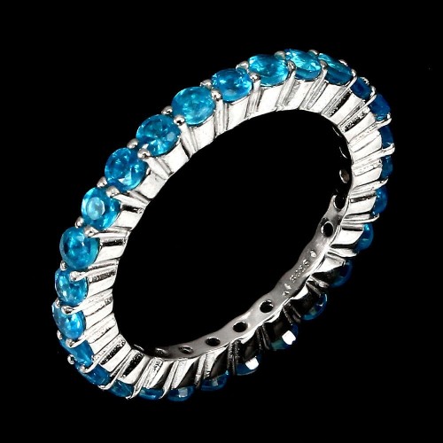 Silberring 925 natürliche Apatite Größe 19 2