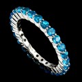 Silberring 925 natürliche Apatite Größe 19 2