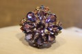 Ring natürliche Amethyste Saphire Größe 16 schön