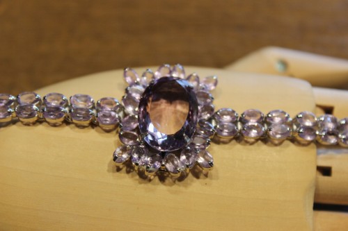 Zertifikat Armband aus Silber mit Amethysten