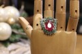 Ring Smaragde natürlicher Rubin 925 Größe 15