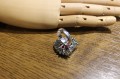 Ring Smaragde natürlicher Rubin 925 Größe 15