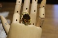 Ring 925 cognac quartz tsavorite size 14