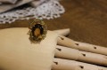 Ring 925 cognac quartz tsavorite size 14