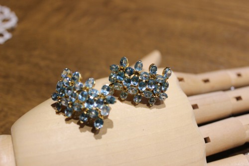 Silver earrings 925 natural zircons 3