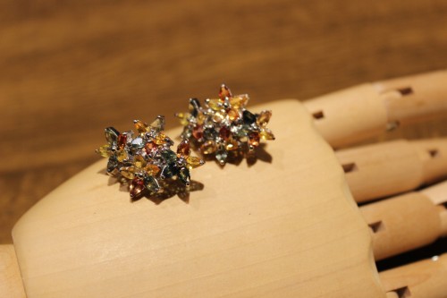 Songea padparaja Saphir Ohrringe grün 12