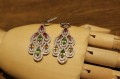 Songea Saphir Olivin Ohrringe mit Zirkonia