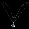 Silberkette 925 Swiss Blue Topas Zirkonia 3