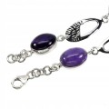 Silberarmband natürliche Amethyste 2