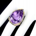 Natürlicher Amethyst Ring 33,95 ct Größe 16,5 zertifiziert