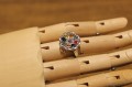 Silver ring (925) sapphires Songea size 13.5 3