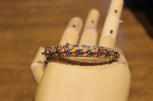 Silver bracelet with natural sapphires 925 Songea 14