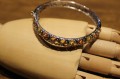 Silver bracelet with natural sapphires 925 Songea 14