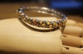 Silver bracelet with natural sapphires 925 Songea 14