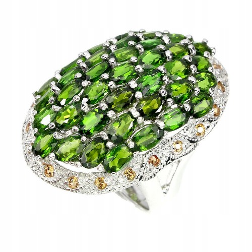 Natural diopside sapphires ring size 15.5