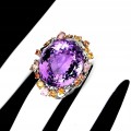 Amethyst Ring 37,00 ct Größe 15,5 zertifiziert