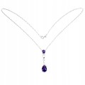 Silberkette natürliche Amethyste Zirkonia 7