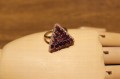 Wunderschöner Amethyst Ring mit Zirkonia Größe 14