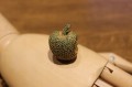 Silver ring apple tsavorite size 15