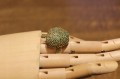 Silver ring apple tsavorite size 15