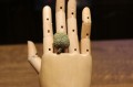 Silver ring apple tsavorite size 15