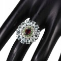 Ring natürlicher Tansanit Granat Größe 15