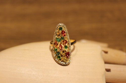 Songea Padparaja Saphir Ring Größe 18,5