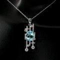 Sky Blue Topas Silberkette 925 natur 2
