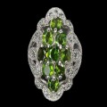 Silberring 925 Diopside Saphire Größe 17