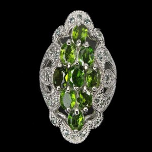 Silberring 925 Diopside Saphire Größe 17