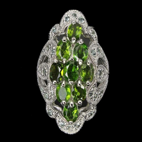 Silberring 925 Diopside Saphire Größe 17
