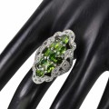 Silberring 925 Diopside Saphire Größe 17