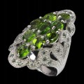 Silberring 925 Diopside Saphire Größe 17