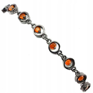 Silberarmband Feueropale 925 natur 16