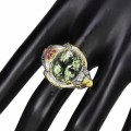 Ring Amethyst Rubine Größe 16 Elefant Silber 925