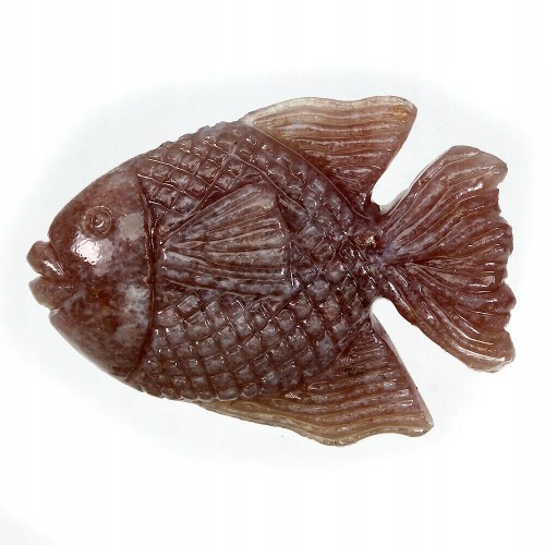 Geschnitzter Fisch aus Aventurin Naturstein