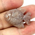 Geschnitzter Fisch aus Aventurin Naturstein