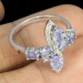 Ring Größe 14 natürliche Tansanite aus 925er Silber 4