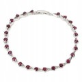 Silberarmband natürliche Granate Rhodoliten 5