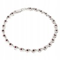 Silberarmband natürliche Granate Rhodoliten 5