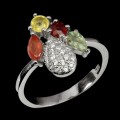 Ring natürliche Saphire Songea Zirkonia Größe 14 2